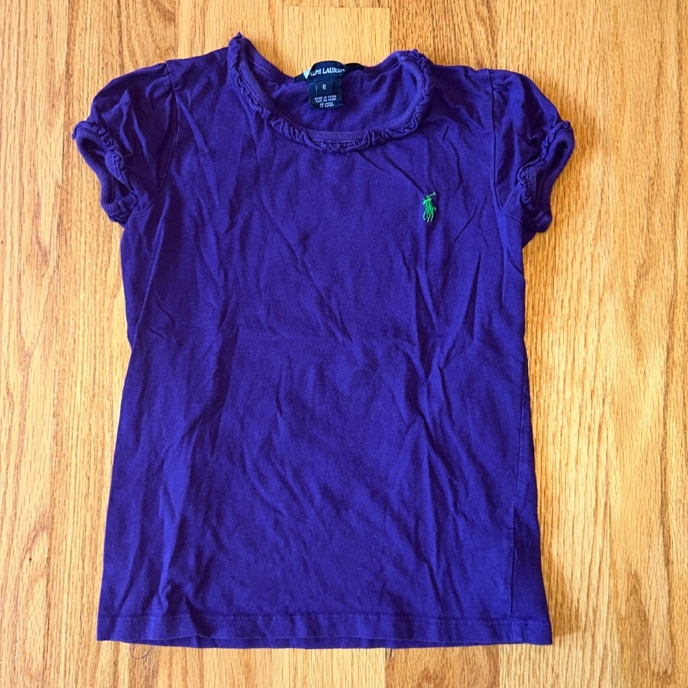 Ralph Lauren purple t-shirt, size kids 6